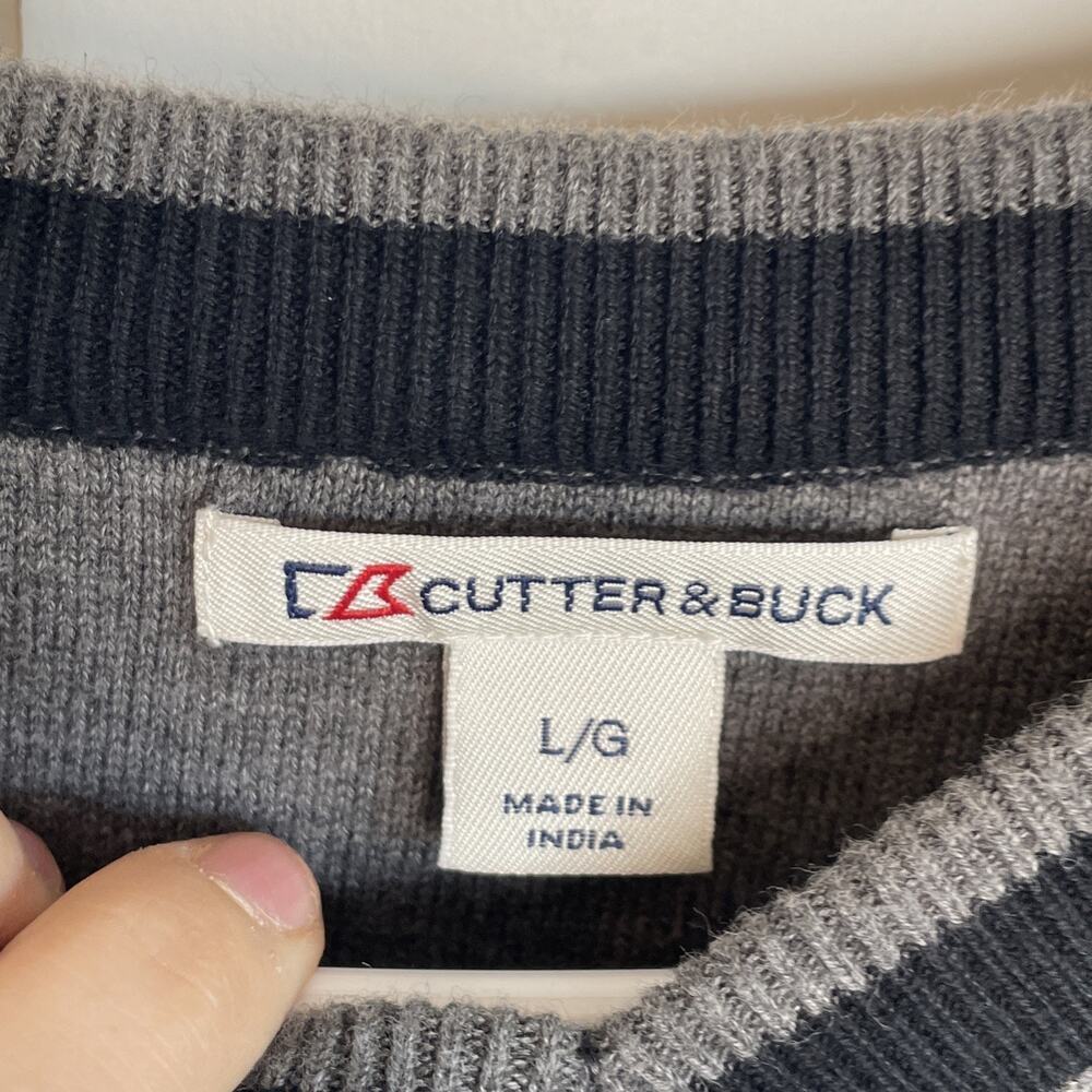 Green Bay Packers Men's Cotton Sweater Sz L Cutter Buck NFL Long Sleeve Football - Picture 14 of 16